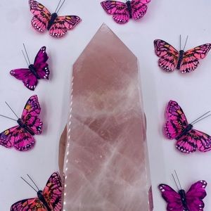 Rose Quartz Crystal‎ Tower